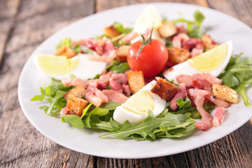 salad with egg,bacon and tomato