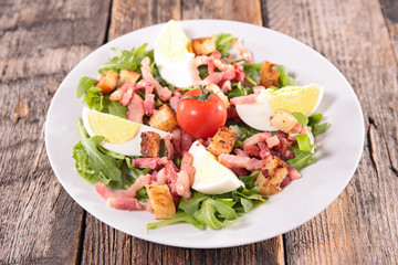 salad with egg,bacon and tomato