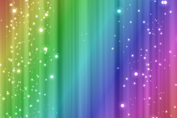 Colorful rainbow background with vertical stripes and sparks effect