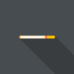 Smoking cigarette flat design with long shadow...
