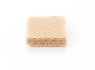 coffee wafer on white background