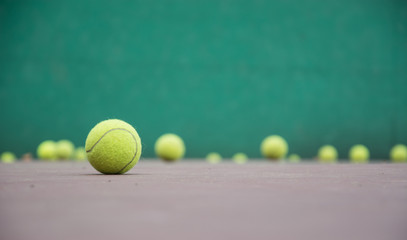 tennis ball on the court