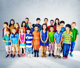 Obraz premium Kids Children Diversity Happiness Group Concept