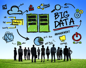 Diversity Business People Big Data Looking Up Concept