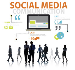 Social Media Social Networking Technology Connection Concept