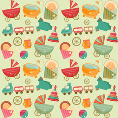 Baby Shower Seamless Background