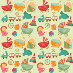 Baby Shower Seamless Background