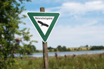 Naturschutzgebiet - Schild