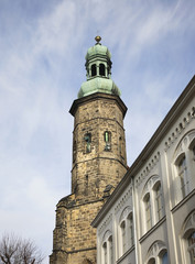 Fototapeta na wymiar Basilica of Saints Erasmus and Pancrazio in Jelenia Gora. Poland