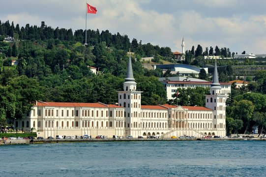 Kuleli Military High School (Kuleli Askeri Lisesi) on the bank of Bosphorus strait in Istanbul, Turkey
