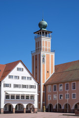Fototapeta premium Rathaus am Marktplatz in Freudenstadt 