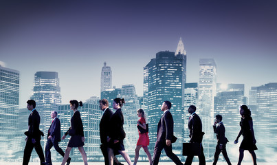 Business People Commuter Cityscape Team Concept