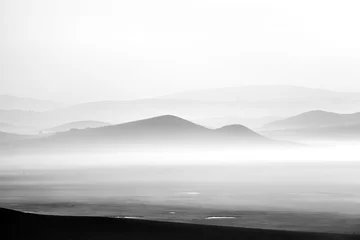 Gordijnen mountains in the fog © powerstock