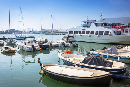 Boats and yachts in the marina of La Spezia, Italy