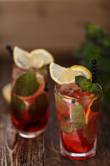 Blueberry mojitos