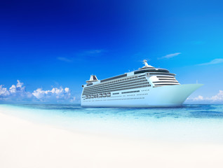 Cruise Destination Ocean Summer Island Concept - obrazy, fototapety, plakaty