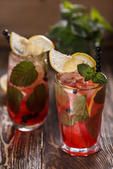 Blueberry mojitos