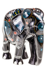 Black wooden elephant figurine