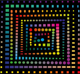 Rainbow spiral pattern