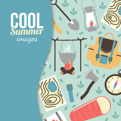 Summertime vacations and traveling background.