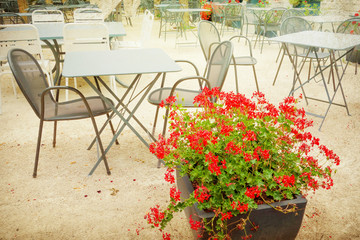 old-fashioned Cafe terrace