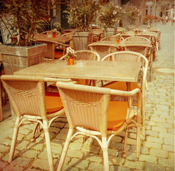 old-fashioned Cafe terrace