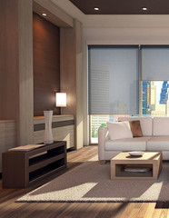 Home interior 3D rendering