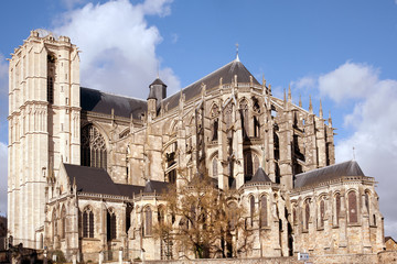 Cathedral of Saint Julian of Le Mans, France - obrazy, fototapety, plakaty
