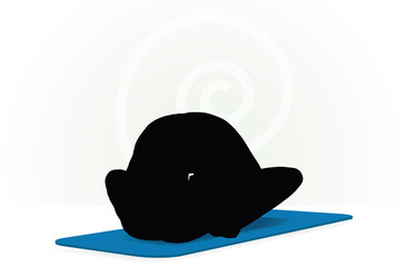 Yoga pose isolated on white background