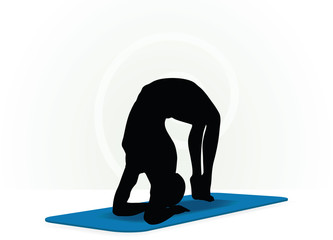 Yoga pose isolated on white background