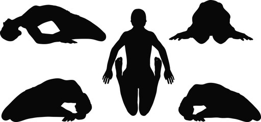 Yoga pose isolated on white background