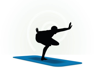 Yoga pose isolated on white background