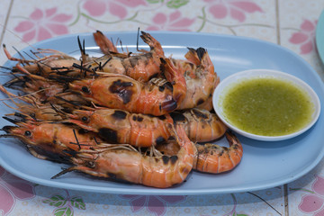 Grilled prawns.