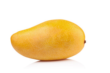 Yellow mango isolated on white background