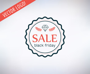 Sale vector sticker icon. Shopping, Discount and Black Friday