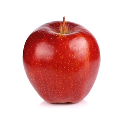 Fresh red apple on a white background