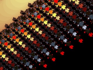 Decorative fractal pattern in a dark colors