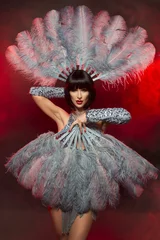 Fashionable woman with art visage - burlesque © Aarrttuurr