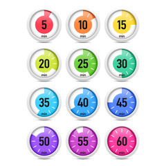 Set of colorful timers