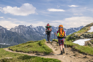 Fototapeta premium Wanderung in den Alpen