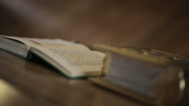 Holy Bible in Christian church