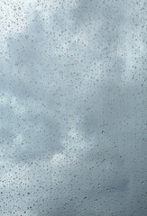 Water Drops on Glass Window