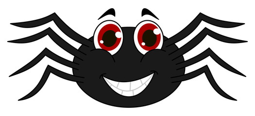 cheerful black spider