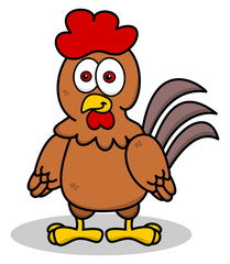 hen standing smiling