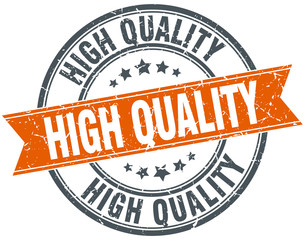 high quality round orange grungy vintage isolated stamp