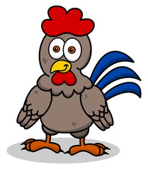 hen standing smiling