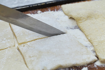 dough on the white background