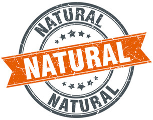 natural round orange grungy vintage isolated stamp