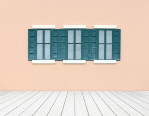 window with wall and wood floor