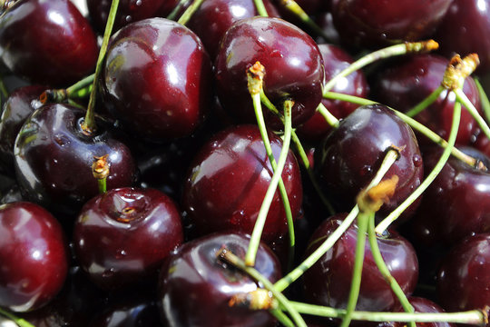 Sweet cherries as a background